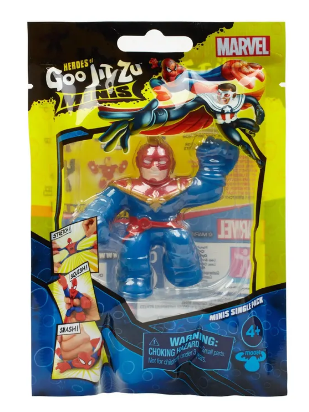 Тянущаяся мини фигурка Марвел Капитан Марвел GooJitZu 41937