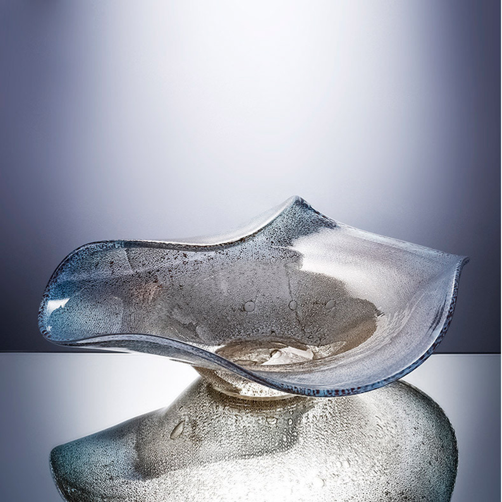 Ваза Cloyd BOYOMA Vase / шир. 42 см - сер. стекло (арт.50036)