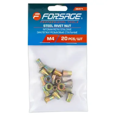 Заклепки резьбовые стальные 20шт. Forsage F-36471