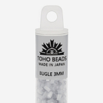 Японский бисер TOHO Bugle (стеклярус) 3mm (№1453), сатиновый непрозрачный