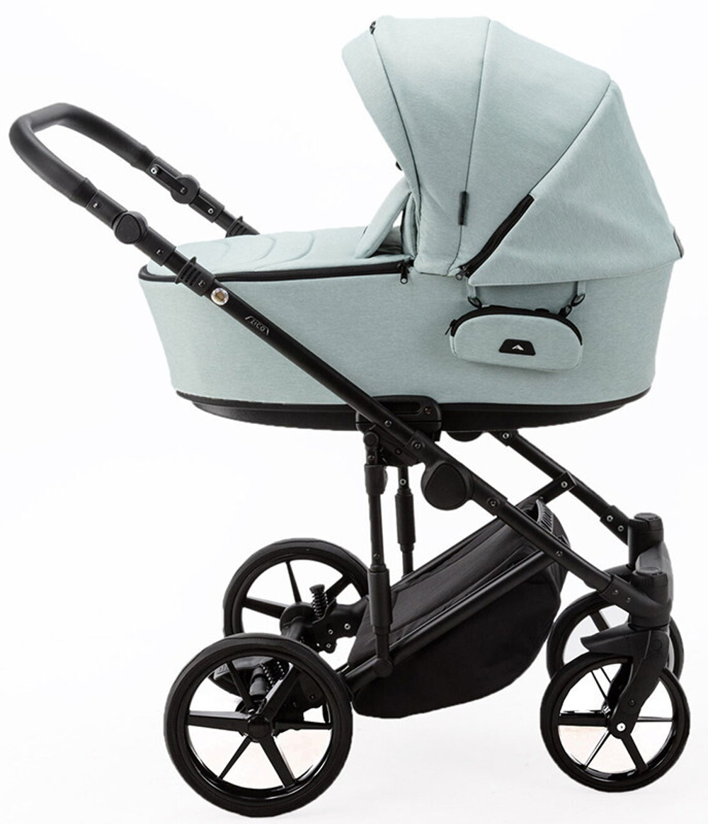 Детская коляска Adamex Zico 2 в 1 Z-TK27 СЕРО-ЗЕЛ.ТК