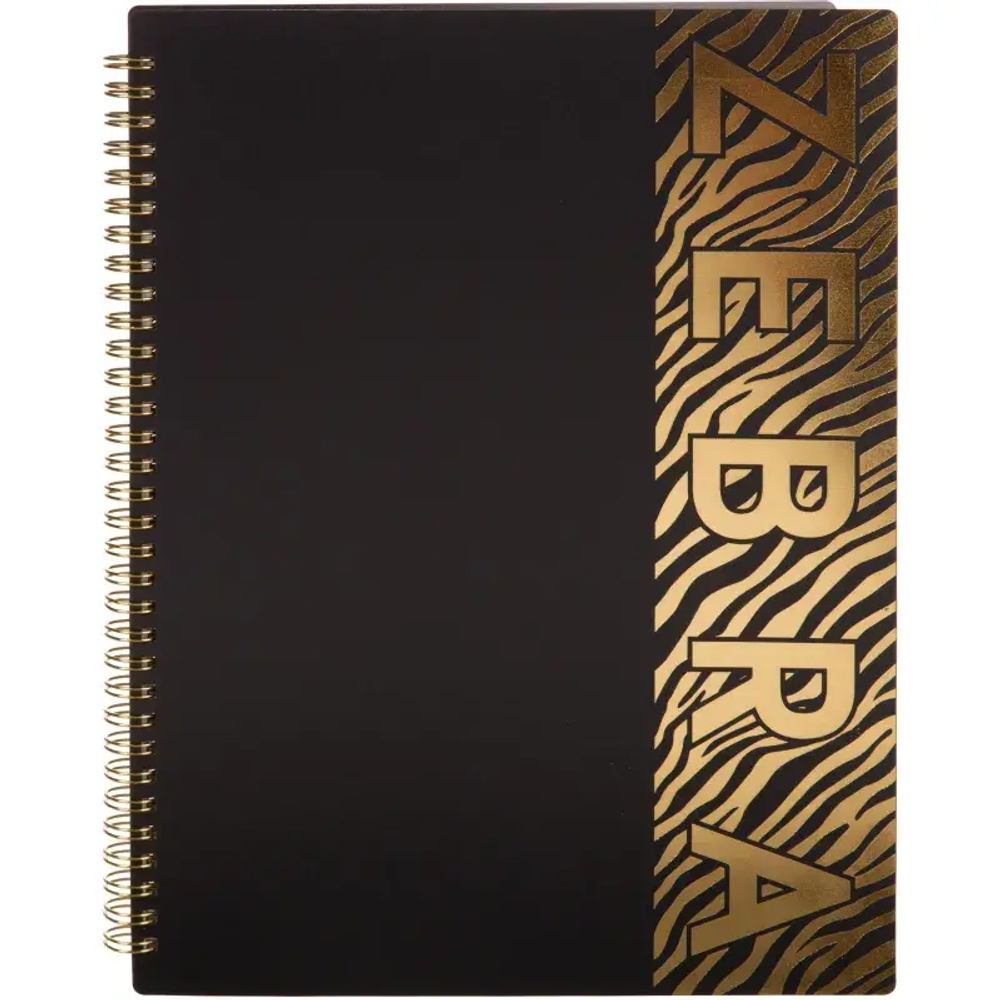 Бизнес-тетрадь Attache Selection Zebra А4,96л,кл,спир,пластик,тон.бл 202305