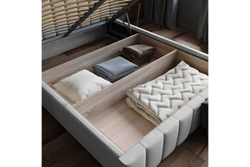 Кровать с подъёмным механизмом Нега 160х200, Светло-серый