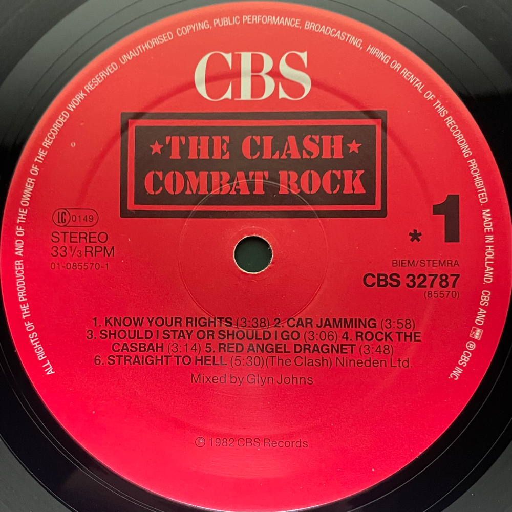 The Clash ‎– Combat Rock (Голландия)
