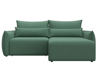 Диван угловой Лига-051 НПБ угол универсальный ЗЕЛЁНЫЙ Амур 11 зеленый