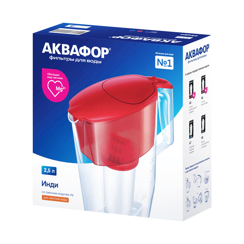 Фильтр для воды кувшинного типа Аквафор Инди (А6)