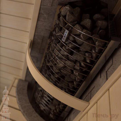 SAWO Электрическая печь Tower напольная угловая, 8,0 кВт, нерж. сталь, артикул TH5-80Ni2-CNR-P, выносной пульт (встроенный блок мощности, пульт покупается отдельно)