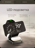 Беспроводная складная зарядная станция 3в1 MagSafe, 22.5W быстрая зарядка
