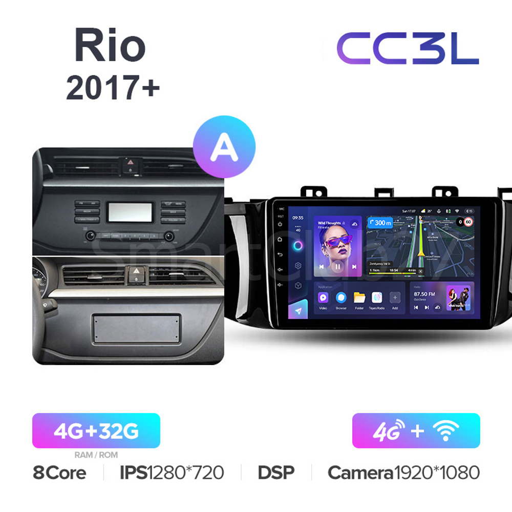 Teyes CC3L 9" для Kia Rio 2017+
