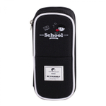 Пенал - косметичка Alingar, ткань, молния, 1 откидная планка, боковой мини-карман, 215 х 75 х 40 мм, "BE YOURSELF", микс (черн, синий, серый)