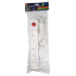 S-GCD6-3B Удлинитель Uniel серии Стандарт. с-з. 6 гн.. шнур 3 м. выкл.