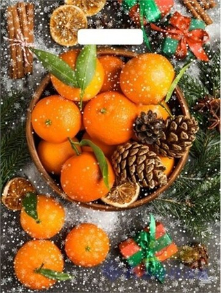 Пакет ВУР 31*40см НГ 60 мкм Мандарины 1шт