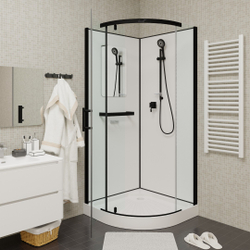 Душевая кабина Ceruttispa (ЧеруттиСпа) KORRA90B, с низким поддоном, 90x90x205