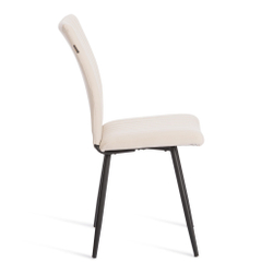 Стул обеденный Monte Carlo флок , молочный/черный, 4, 49х51х93 см