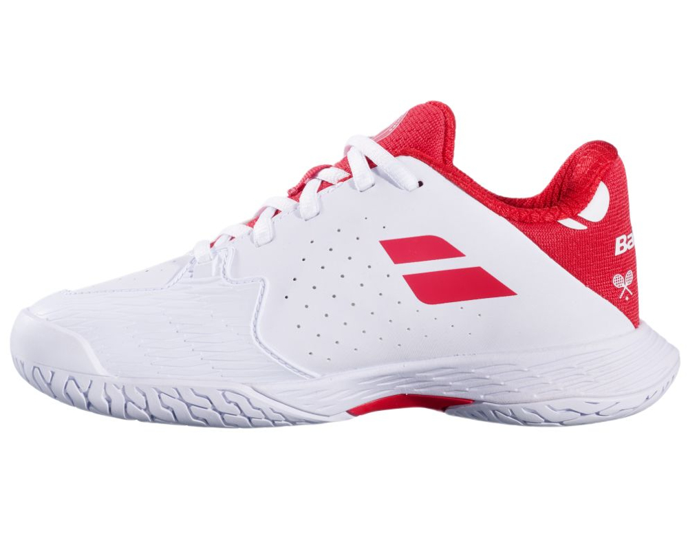 Детские Кроссовки теннисные  Babolat Propulse Junior 3 Wimbledon All Court - white/red