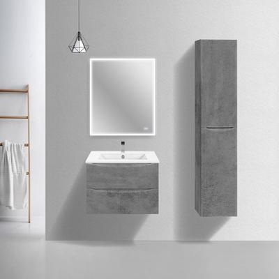База под керамическую раковину Mia Slim 700 подвесная, 2 выкатных ящика soft close, Beton, , шт