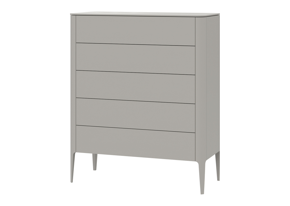Комод Type 5 ящиков ширина 100 см (серо-бежевый)