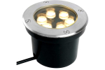 Светильник LED тротуарный (грунтовый) встраив. SP2802, 6W, AC12-24V, низковольтный, 3000К, металлик, D120*H90mm, вн.диаметр: 90mm, IP67 Feron