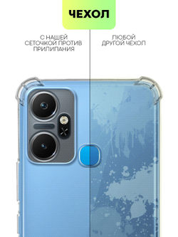Чехол BROSCORP для Infinix Smart 6 Plus оптом (арт. INF-S6PLUS-HARD-TPU-TRANSPARENT)