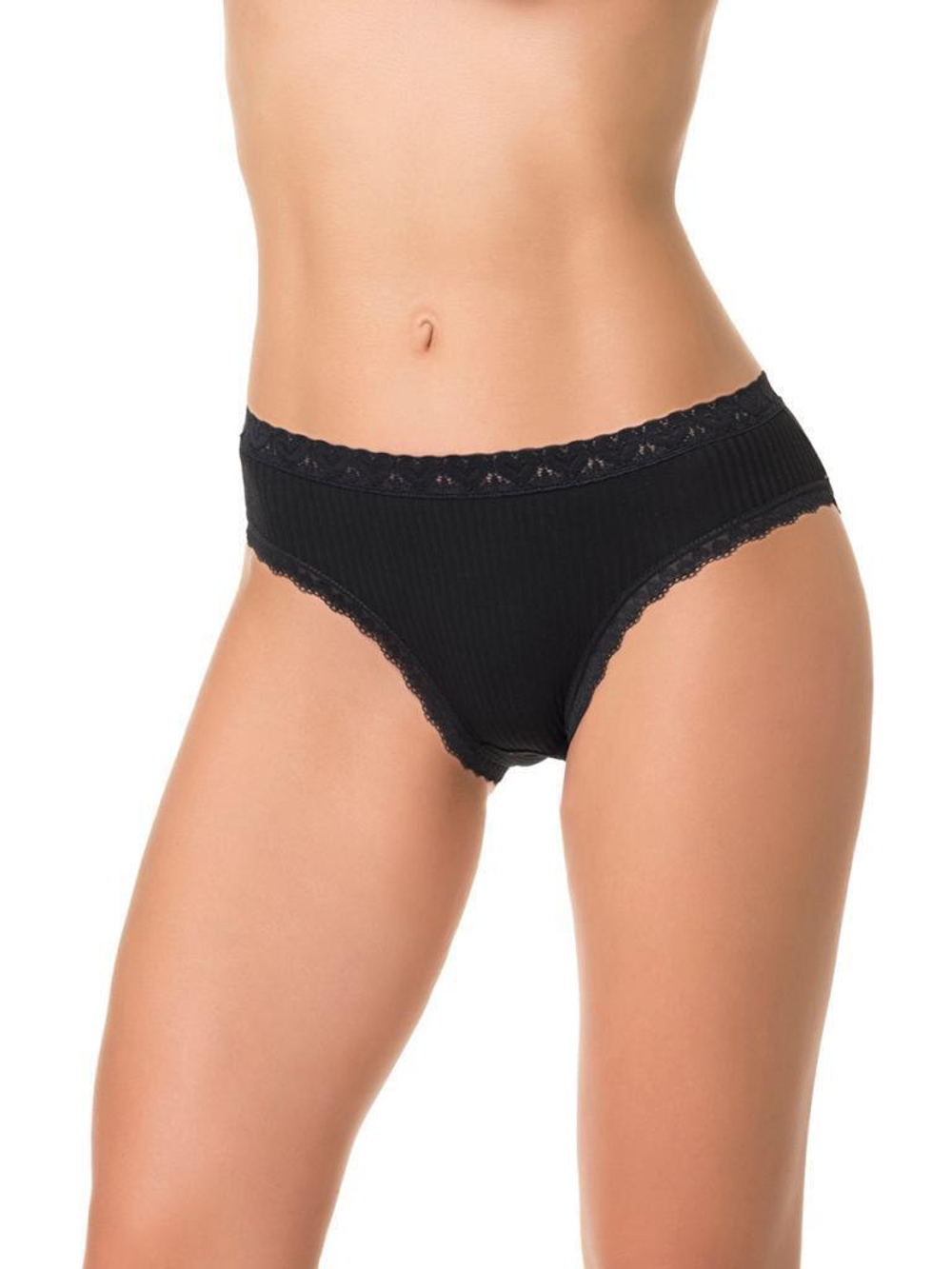 Трусики-слипы из деликатного хлопкового полотна (Размер: L) (Цвет: голубой)