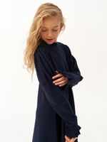 Платье для девочки с длинным рукавом AT1039 синий