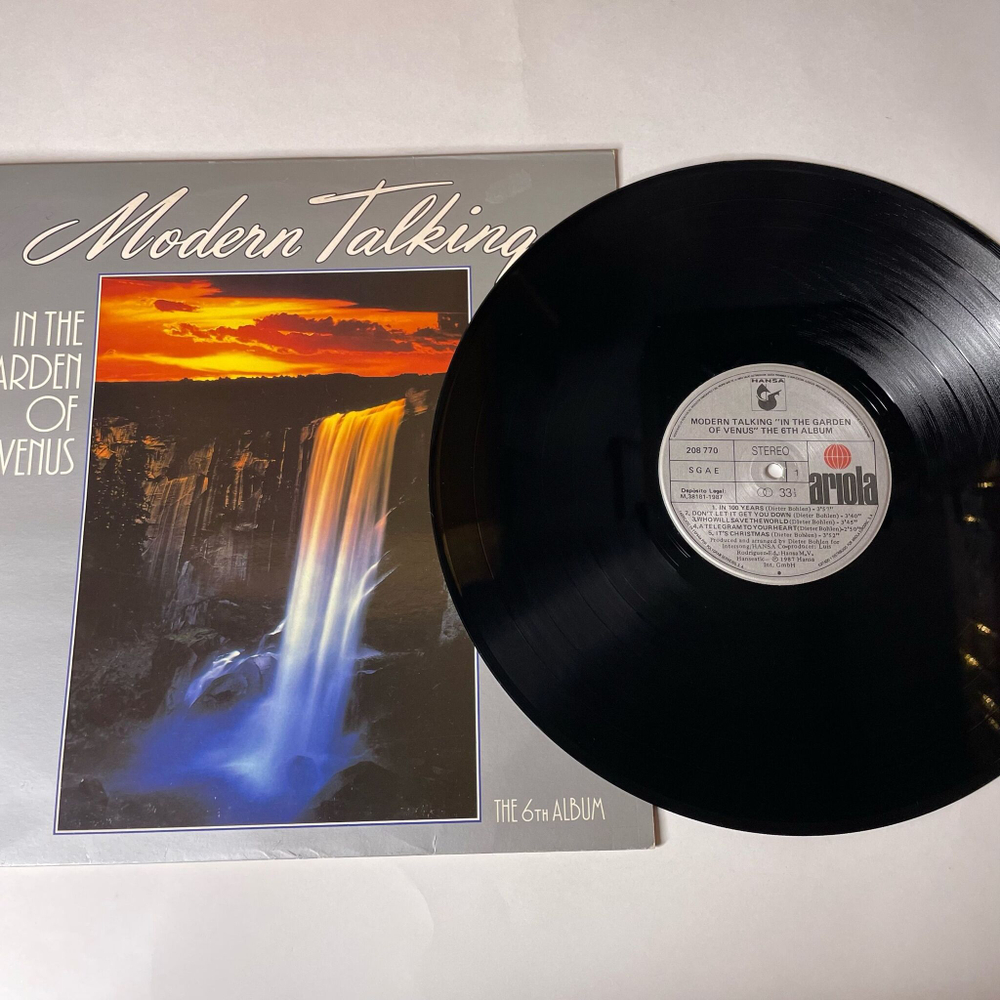 Винтажная виниловая пластинка LP Modern Talking In The Garden Of Venus The 6th Album (Испания 1987)