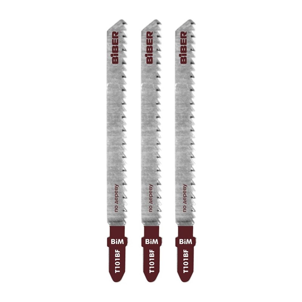 БИБЕР 85273 Полотна по дерев для эл. лобз. 74/2,7 мм Т101BF чист рез 3шт(25/200)