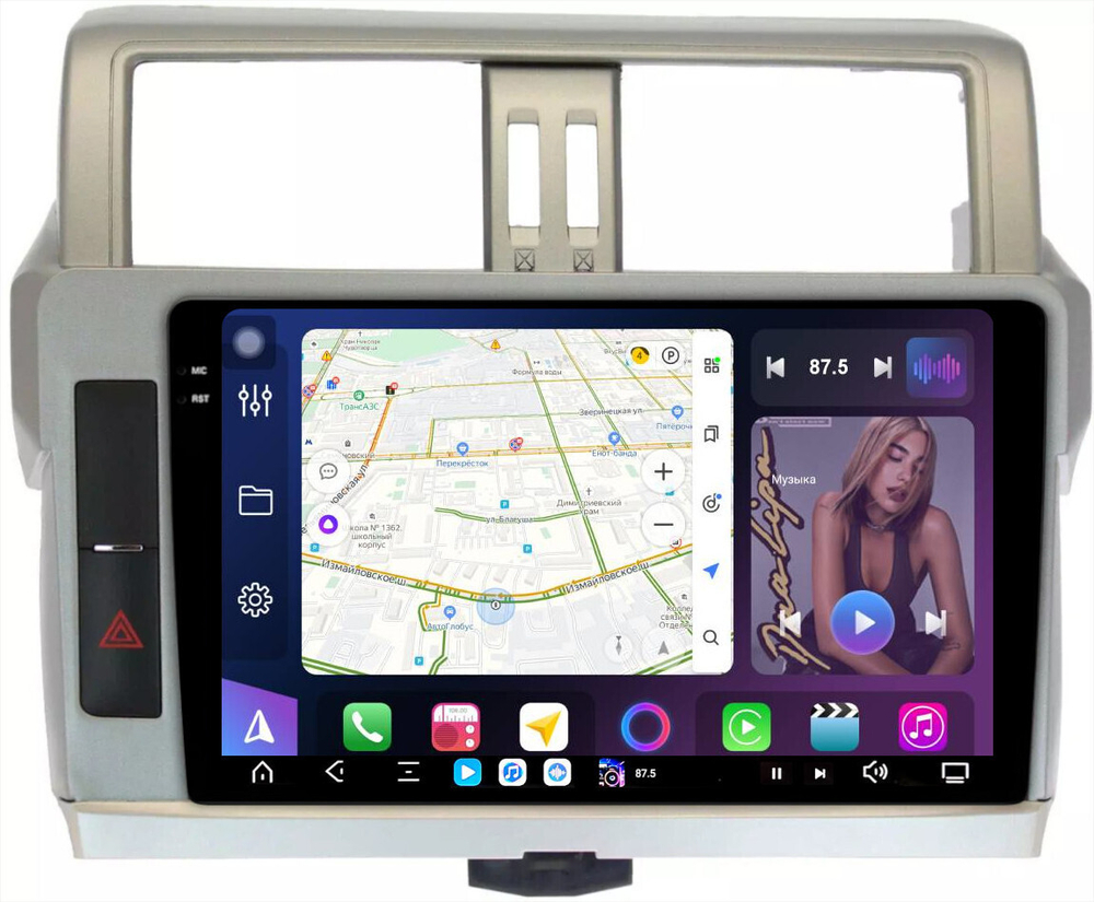 Магнитола для Toyota Land Cruiser Prado 150 2014-2017 - FarCar GX347/531M монитор 10.36" 2K QLED на Android 14, TS20, 6+128Гб, CarPlay, 4G SIM-слот