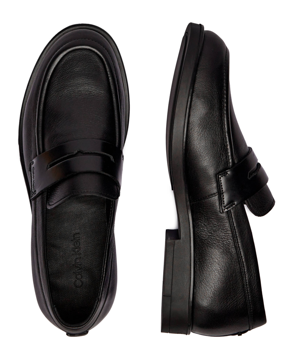 Кожаные мокасины Calvin Klein - черный(HM0HM01566)