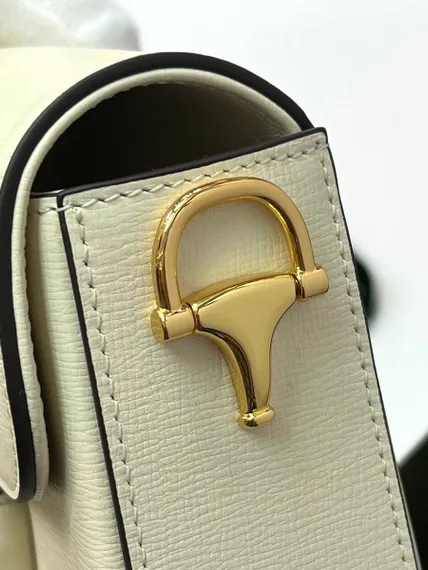 Мини-сумка Gucci Horsebit 1955 белый