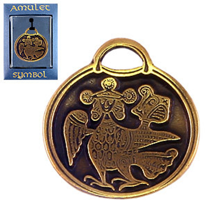 Амулет The Cult № 70 Птица Сирин, латунь