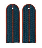 Погоны серо-синие МЧС с одним просветом (на пластике)