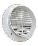 Решётка вентиляционная круглая 165 мм с фланцем для воздуховода 125 мм с москитной сеткой