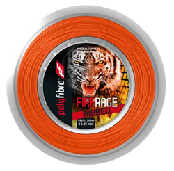 Теннисные струны Polyfibre Fire Rage Ribbed (200 m) - orange