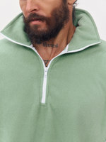 Свитшот "half zip" флисовый (зеленый)