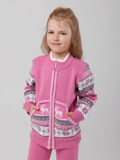 Кофта вязаная на молнии