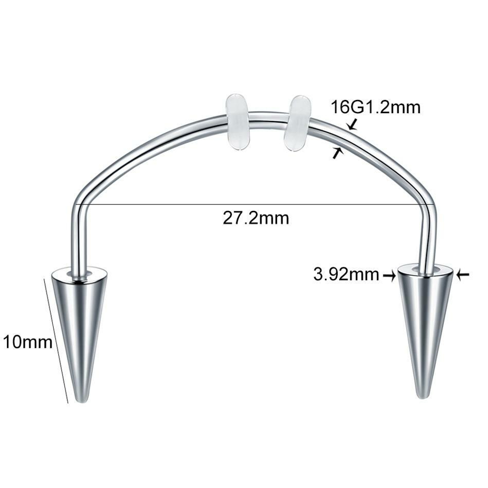 Пирсинг смайл для украшения прокола под верхней губой. Медицинская сталь.