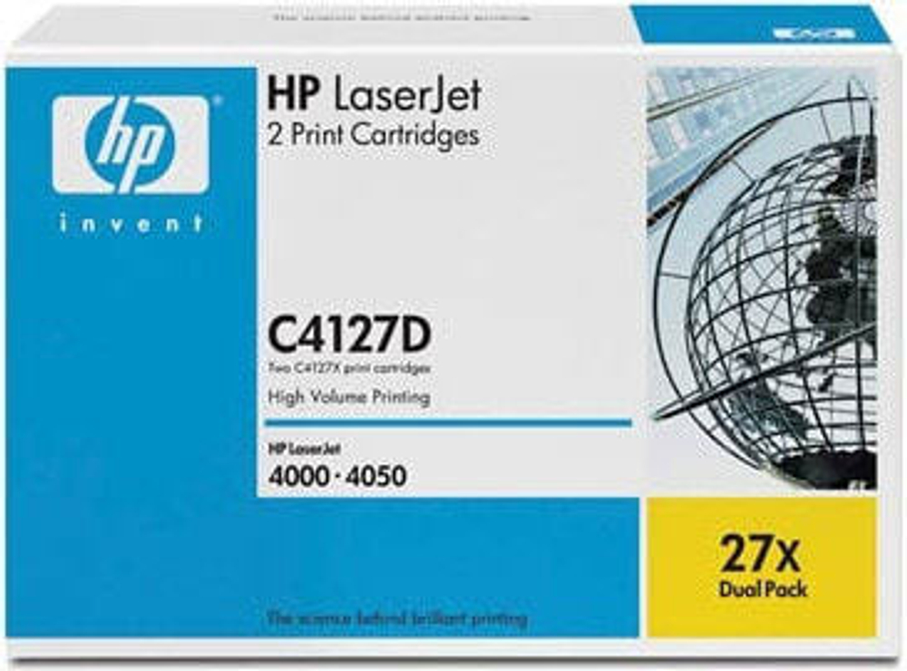 Картридж тонерный Подлинный Черный HP 27X 2 шт C4127D