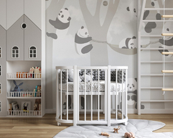 Кроватка детская Dreams Store Smart с маятником 1000201 Белый/Белый + 1001001 Белый