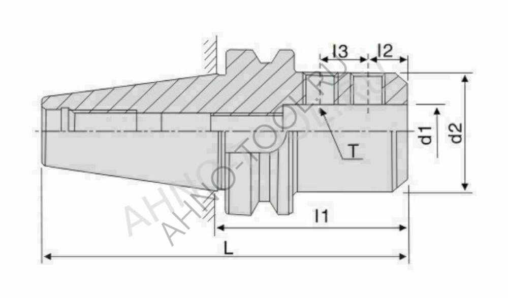 Оправка для корпусных сверл BT40-SLA25-90 ACCKee