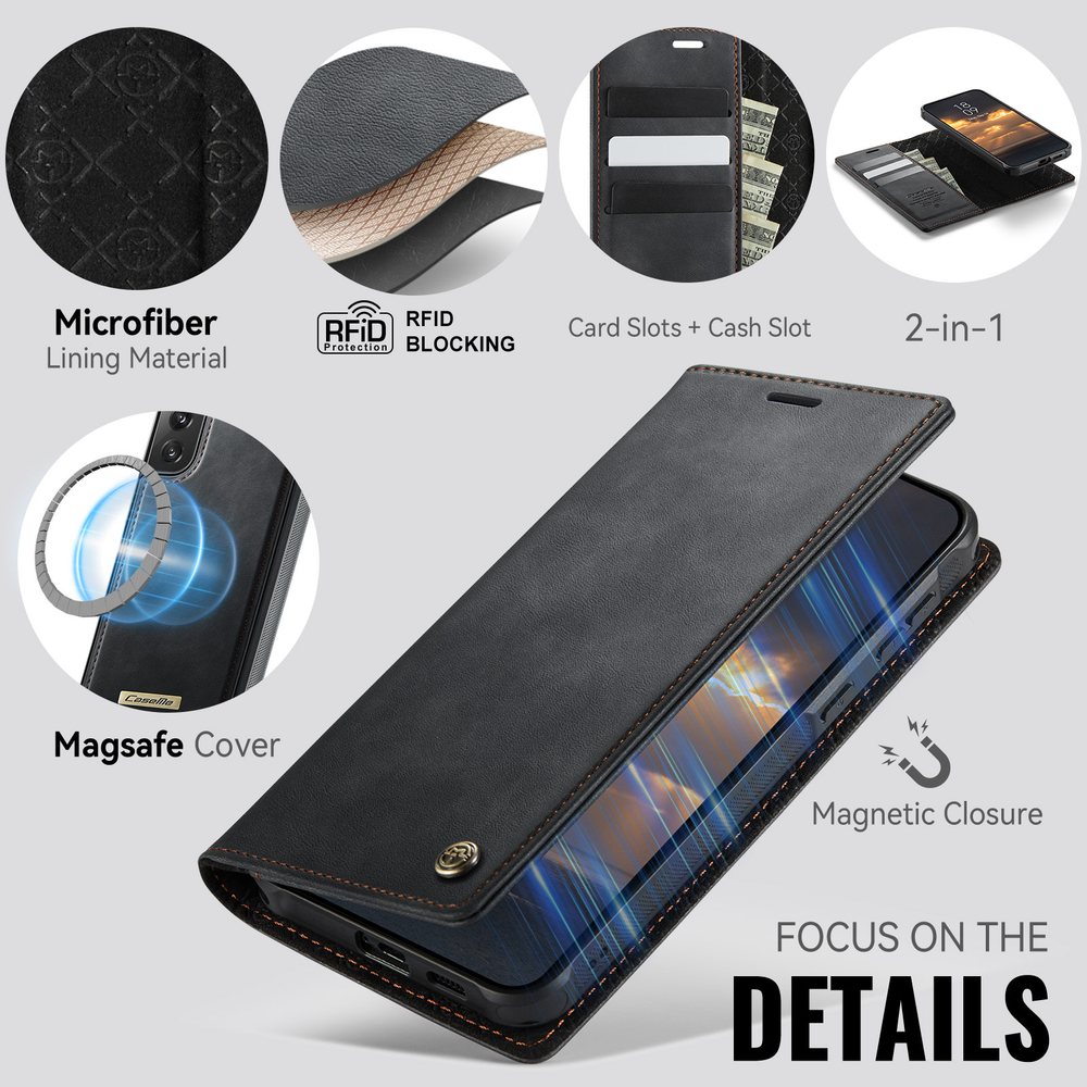 Чехол-кошелек CaseMe 2 in 1 MagSafe Samsung Galaxy S21 FE