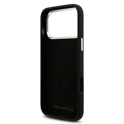 Чехол Lagerfeld для iPhone 17 Pro Max Liquid Silicone Initials Metal Logo & Camera Hard, Black (KLHCP17XSMCKLMCLK)