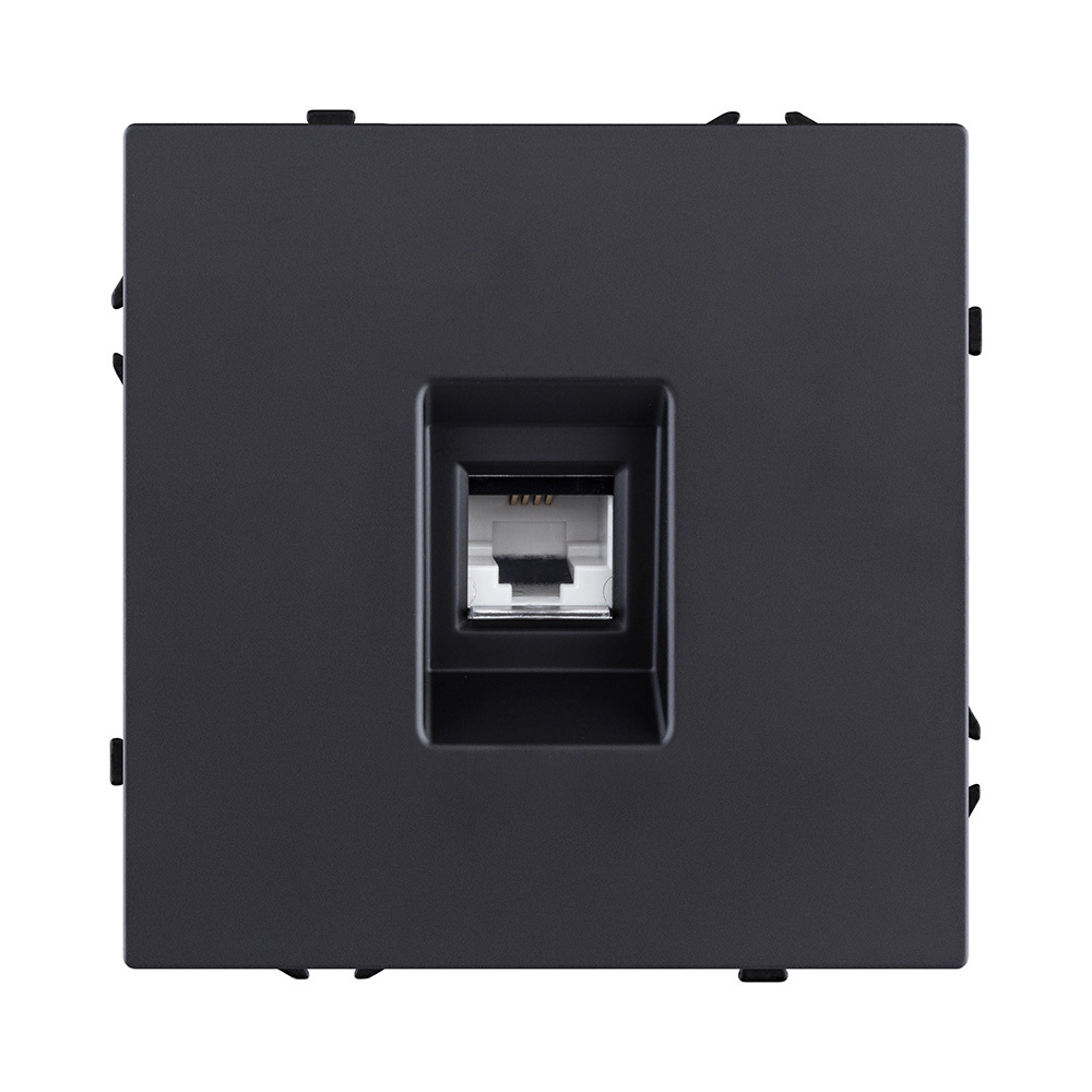 Розетка телефонная RJ11, черный матовый Kollinger Eclipse EC-019BK