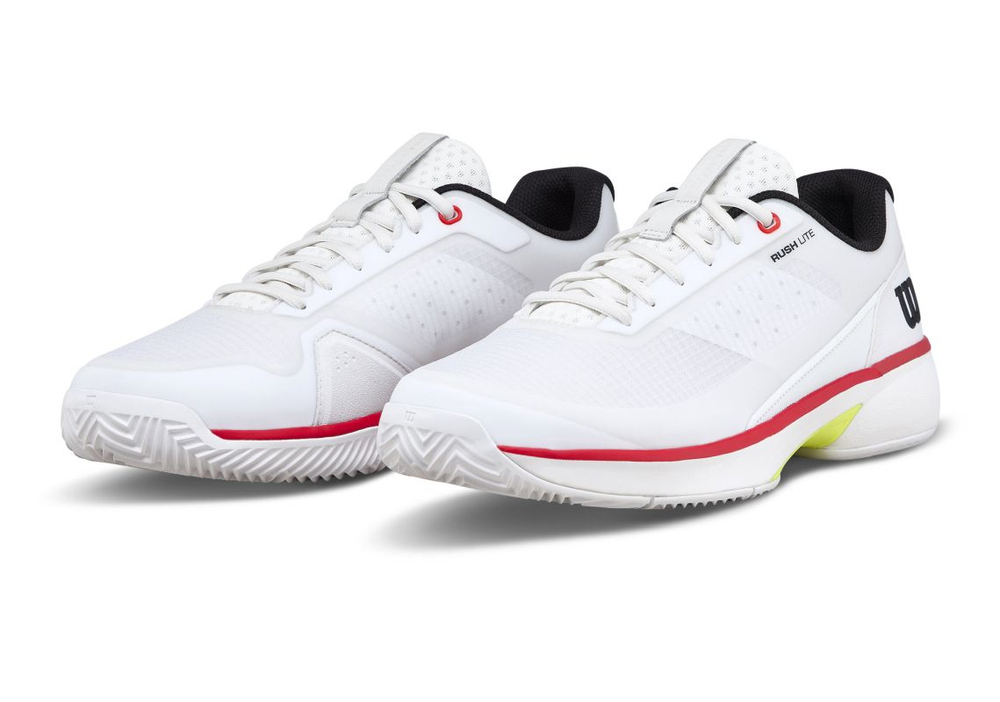 Мужские теннисные кроссовки Wilson Rush Lite 5 Clay - white/black/infrared