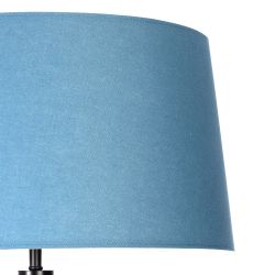 Citilux Рейнер CL806023 Торшер чёрный со столиком и синим абажуром