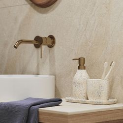 Стакан для зубных щеток Mosaic, светло-бежевый