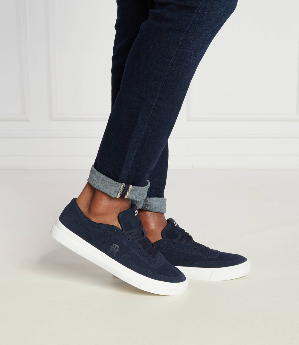 Кожаные кроссовки Tommy Hilfiger - темно-синий(FM0FM04977)