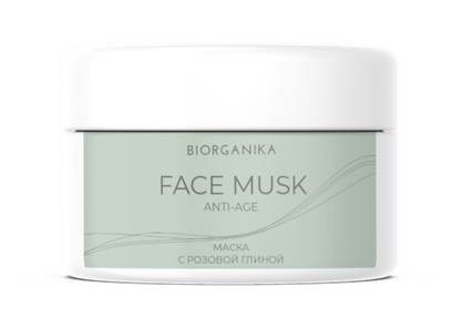 Маска для лица Антивозрастная с розовой глиной