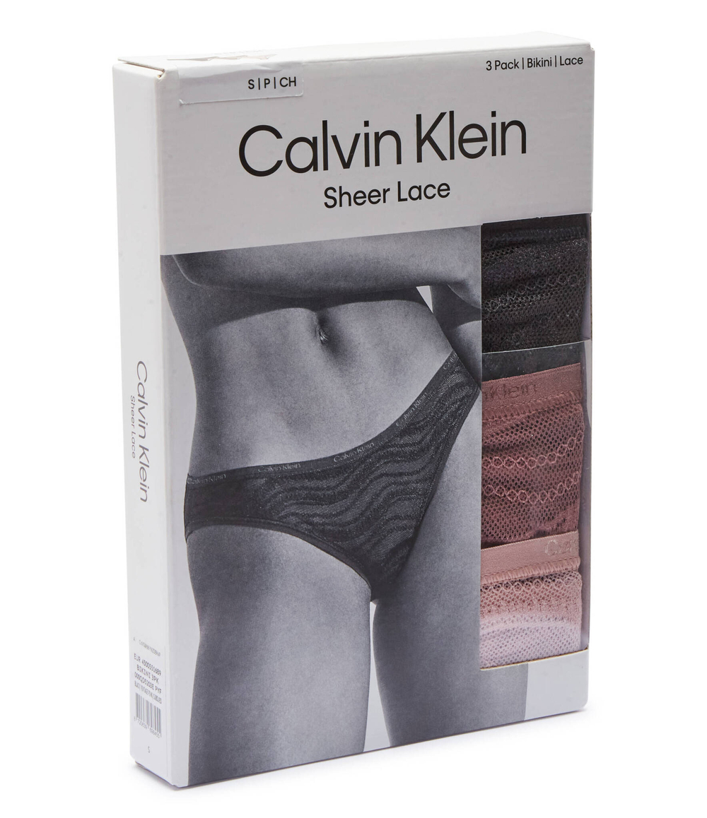 Трусики 3 пары Calvin Klein Underwear - черный(000QD5203E)