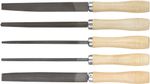 Напильники, набор 5шт., деревянная ручка 150мм